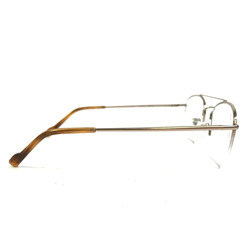 Scott Harris Vintage Eyeglasses Frames V-62 C3 Antique Gold Half Rim 50-21-140